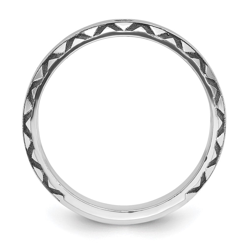 IB Goodman with Black Rhodium Mens Satin Diamond Complete Ring - WBC