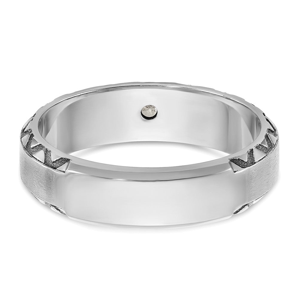 IB Goodman with Black Rhodium Mens Satin Diamond Complete Ring - WBC