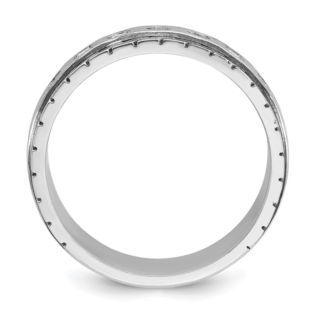 IB Goodman Mens Polished and Satin 1/4 carat Diamond Complete Ring - WBC