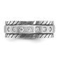 IB Goodman Mens Polished and Satin 1/4 carat Diamond Complete Ring - WBC