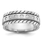 IB Goodman Mens Polished and Satin 1/4 carat Diamond Complete Ring - WBC
