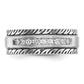 IBGoodman with Black Rhodium Men's Polished Satin and Grooved 1/5 Carat AA Quality Diamond Ring - WBC