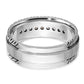 IBGoodman with Black Rhodium Men's Polished Satin and Grooved 1/5 Carat AA Quality Diamond Ring - WBC