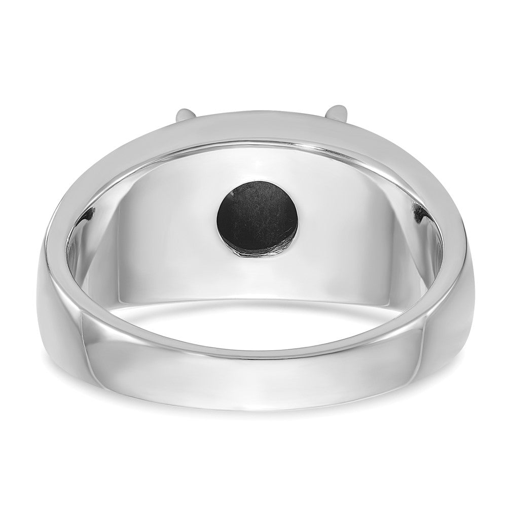 IB Goodman with Black Rhodium Mens Imitation Gray Cats Eye Complete Ring - WBC