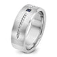 IB Goodman Mens Satin Lab Created Sapphire and 1/8 carat Diamond Complete Ring - WBC