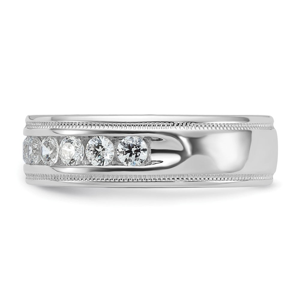 IBGoodman Men's Polished and Milgrain 11-Stone 1 Carat AA Quality Diamond Ring - WBC