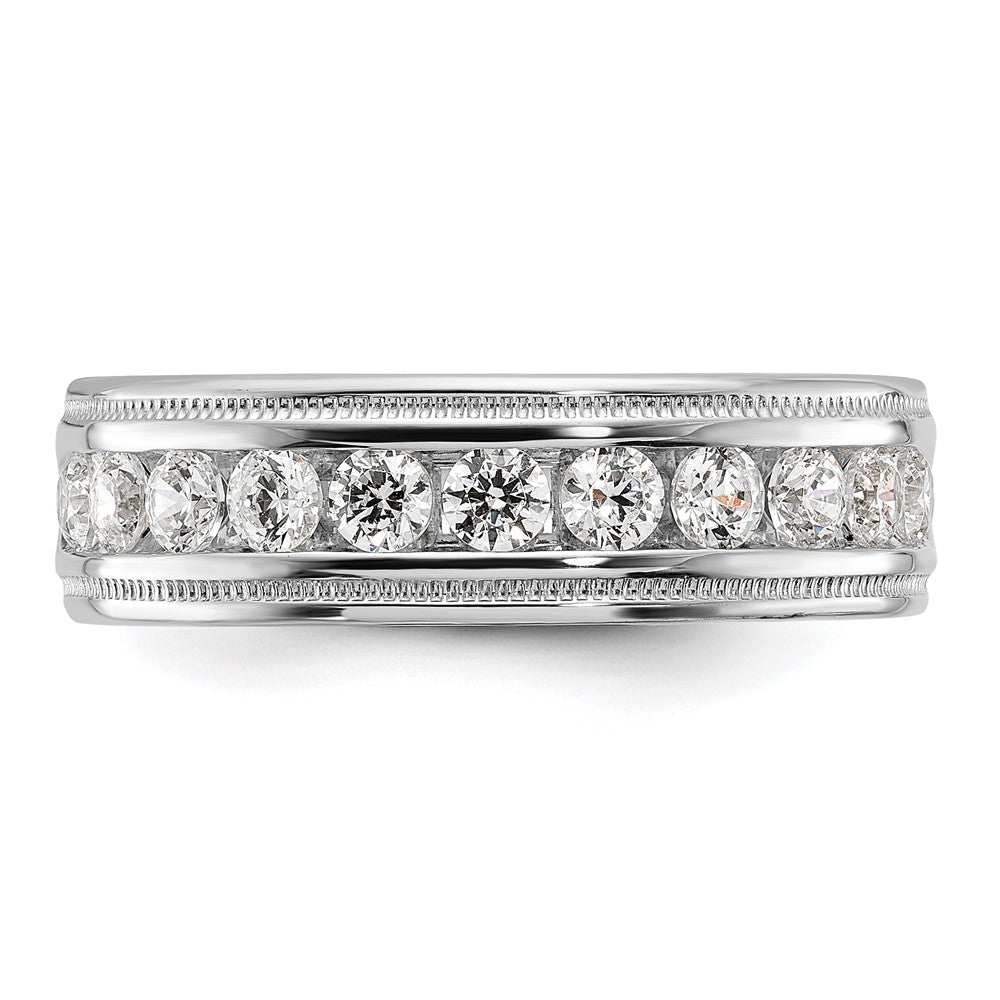 IBGoodman Men's Polished and Milgrain 11-Stone 1 Carat AA Quality Diamond Ring - WBC