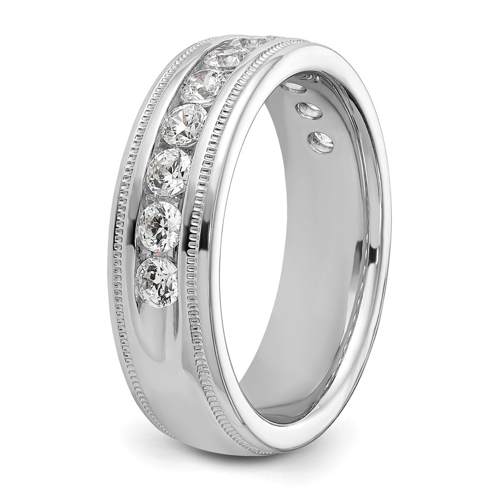 IBGoodman Men's Polished and Milgrain 11-Stone 1 Carat AA Quality Diamond Ring - WBC