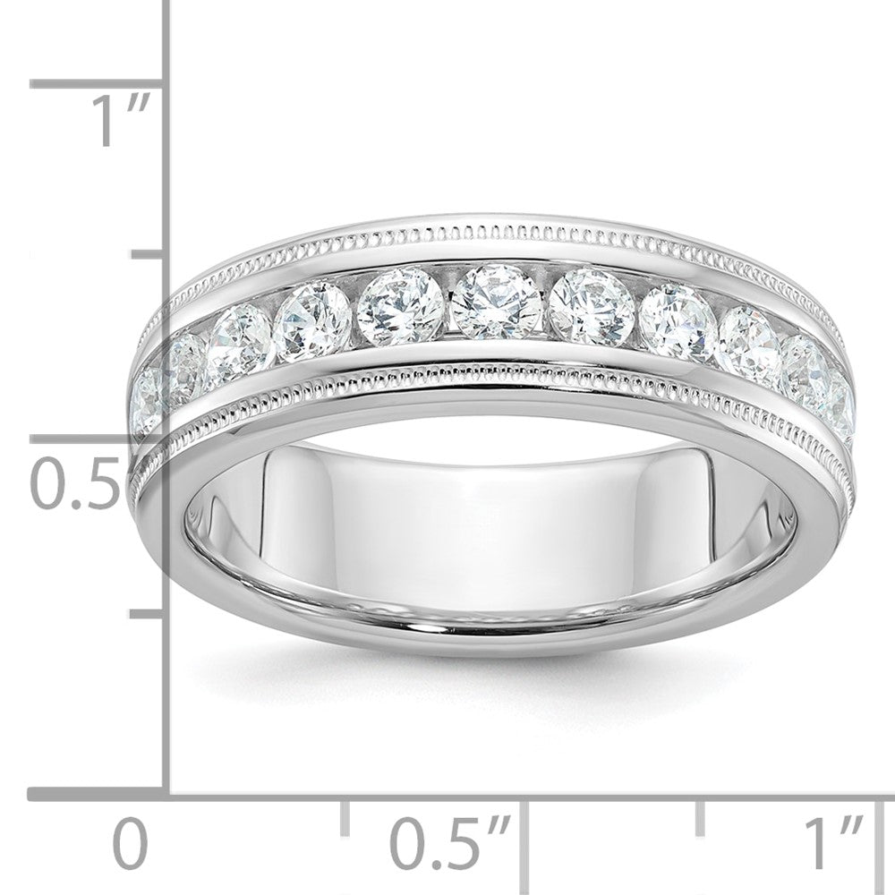 IBGoodman Men's Polished and Milgrain 11-Stone 1 Carat AA Quality Diamond Ring - WBC