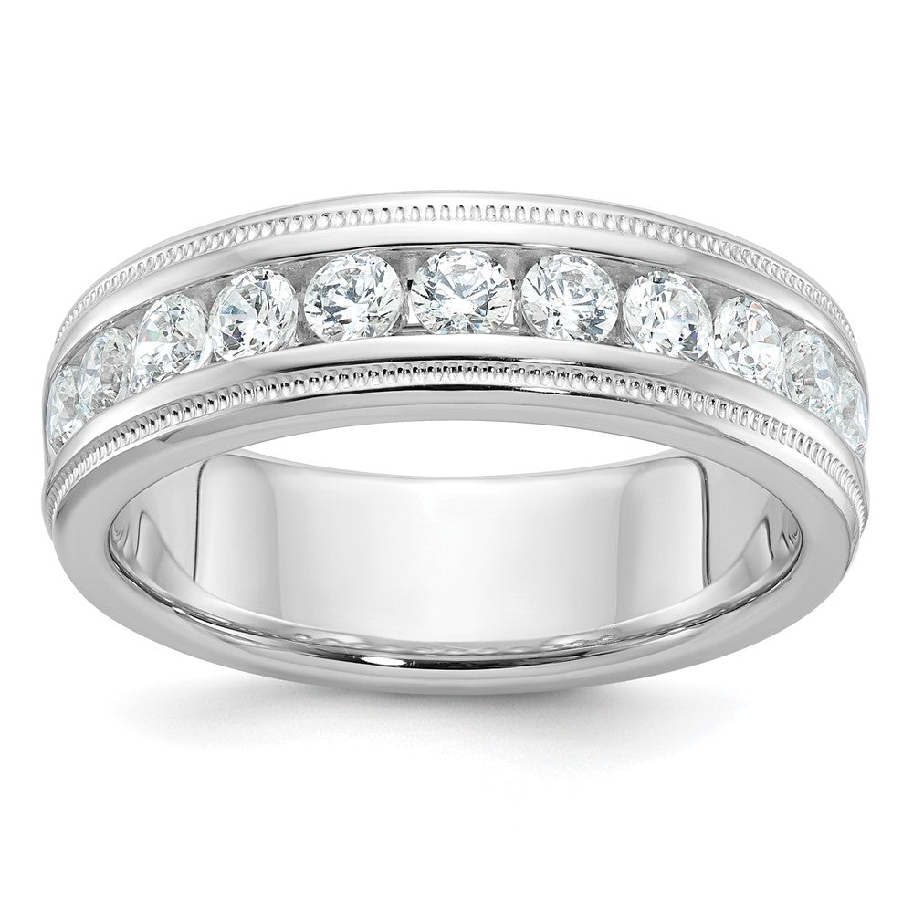 IBGoodman Men's Polished and Milgrain 11-Stone 1 Carat AA Quality Diamond Ring - WBC