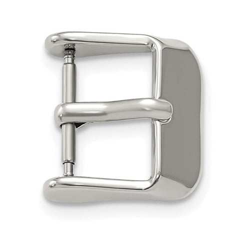 14mm Silver-tone Stainless Steel Buckle