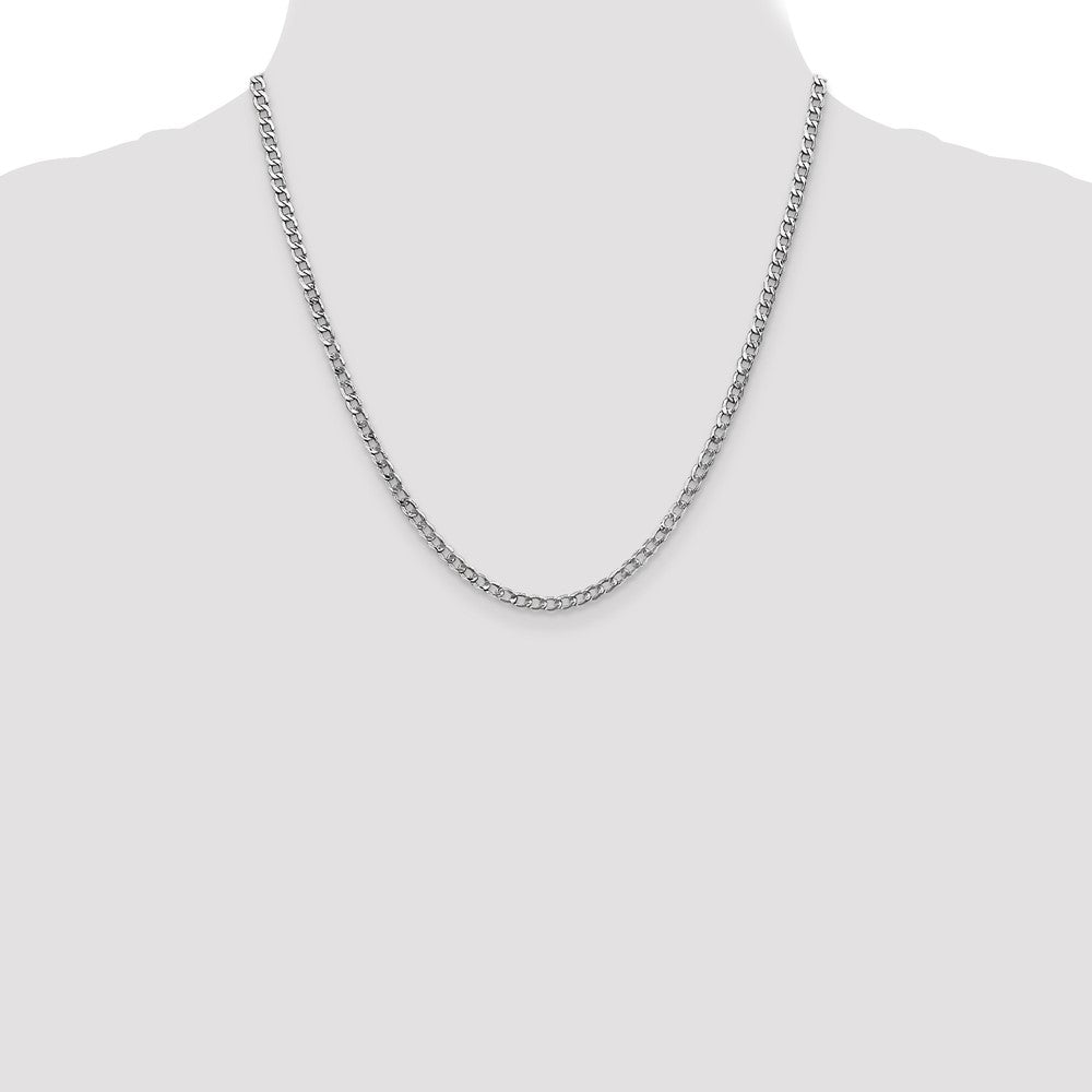 Semi-Solid Curb with Lobster Clasp Chain - WBC