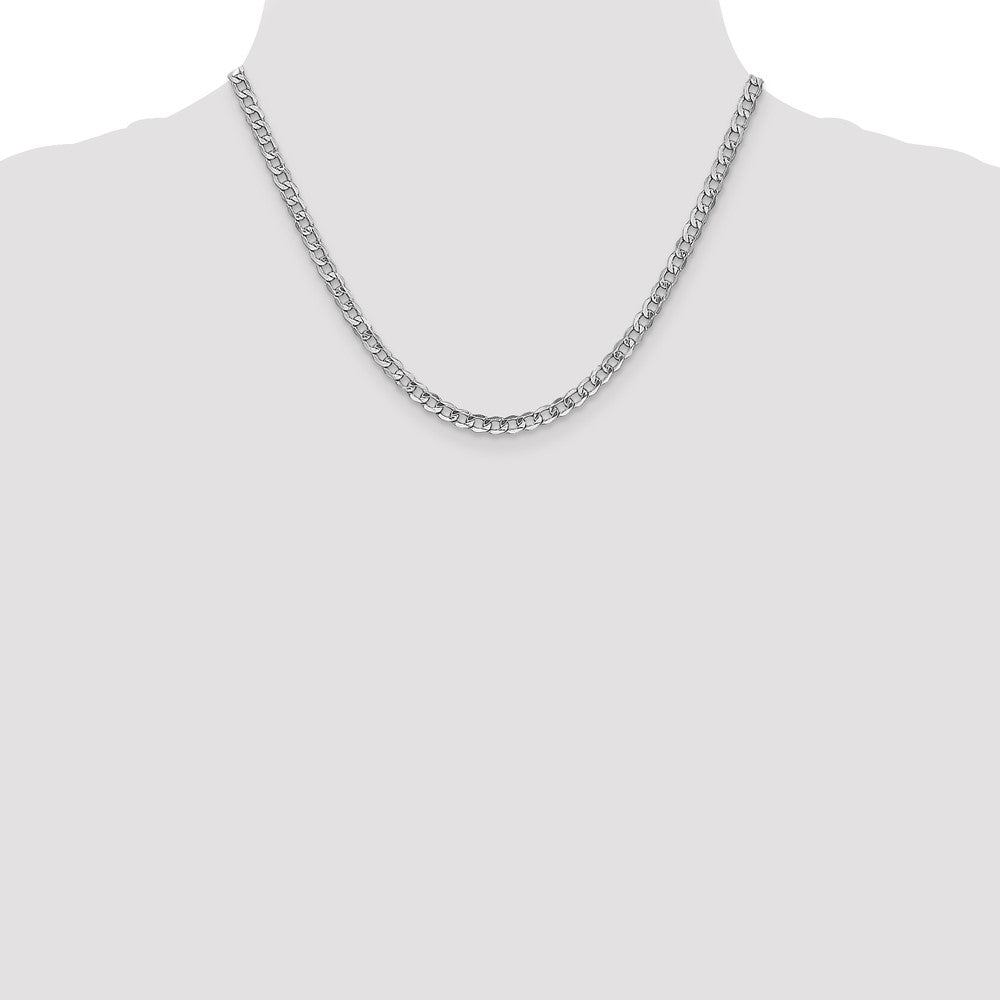 Semi-Solid Curb with Lobster Clasp Chain - WBC