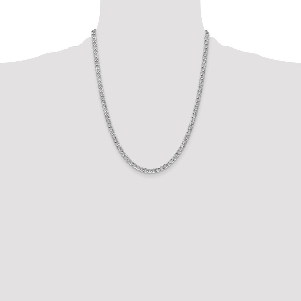 Semi-Solid Curb with Lobster Clasp Chain - WBC