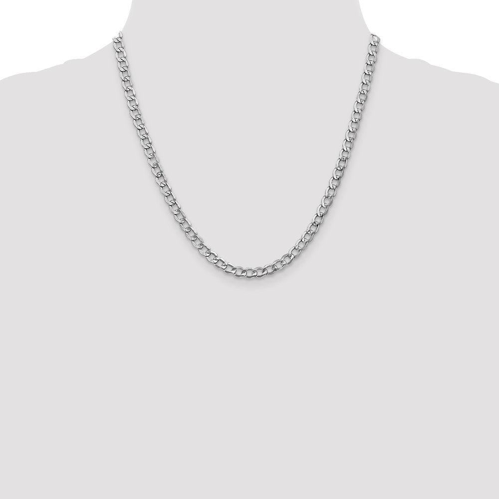 Semi-Solid Curb with Lobster Clasp Chain - WBC