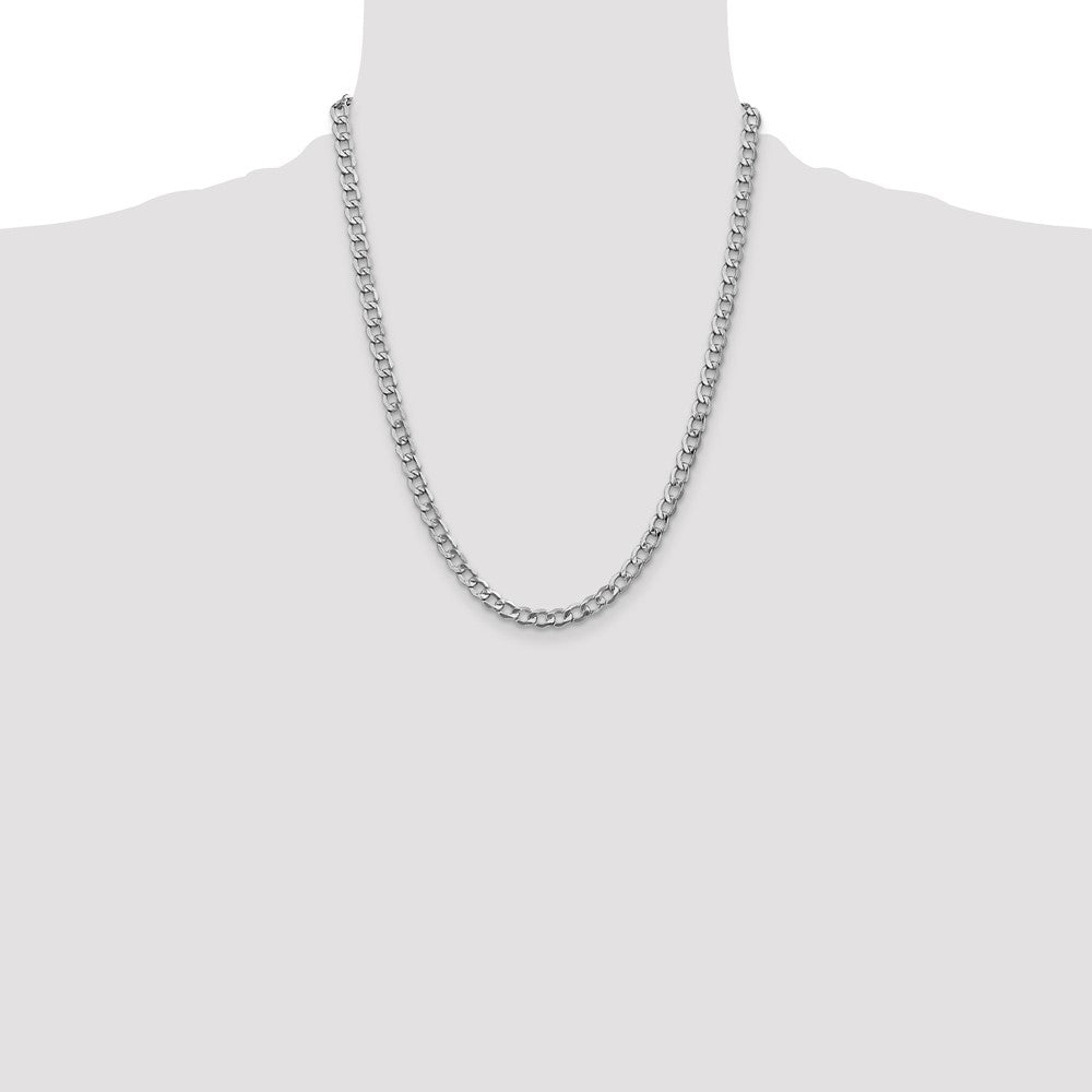Semi-Solid Curb with Lobster Clasp Chain - WBC
