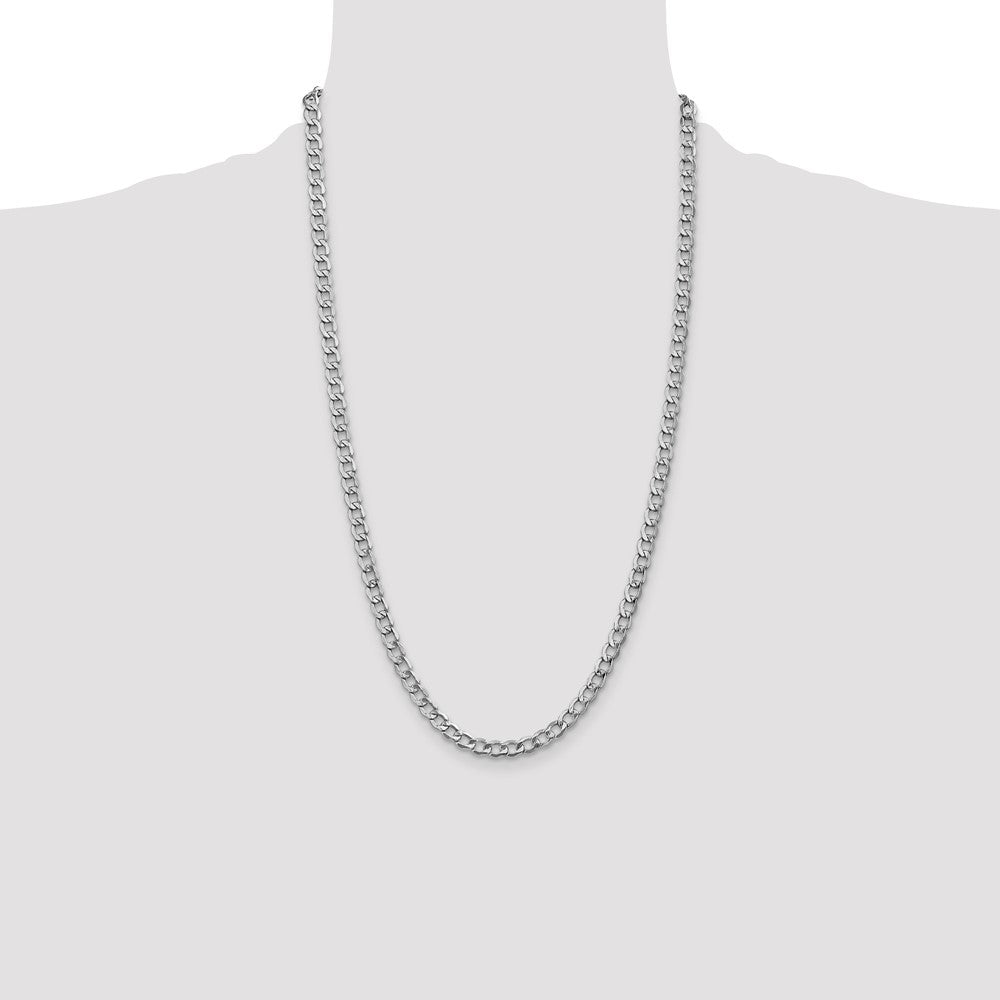 Semi-Solid Curb with Lobster Clasp Chain - WBC
