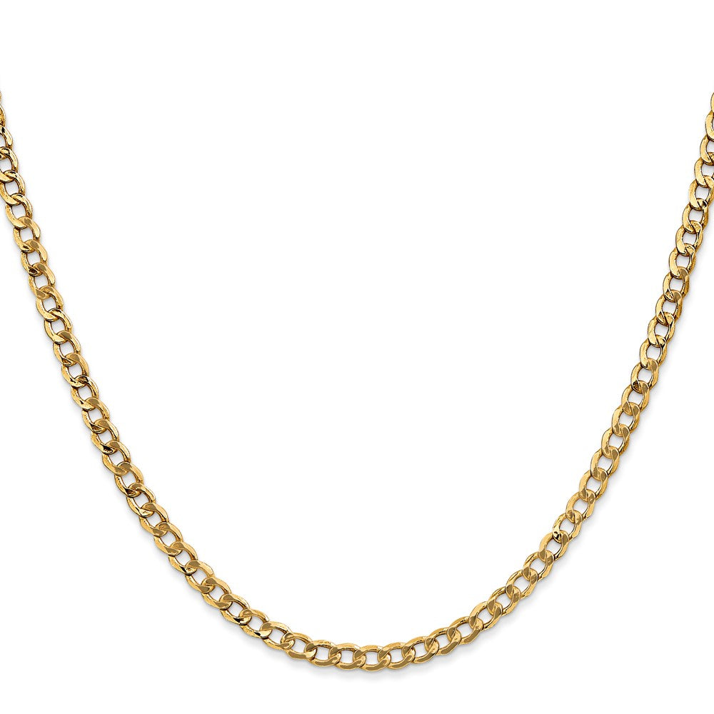 Semi-Solid Curb with Lobster Clasp Chain - WBC