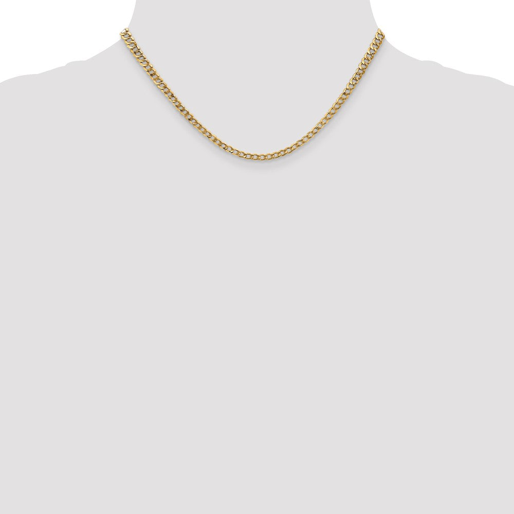 Semi-Solid Curb with Lobster Clasp Chain - WBC