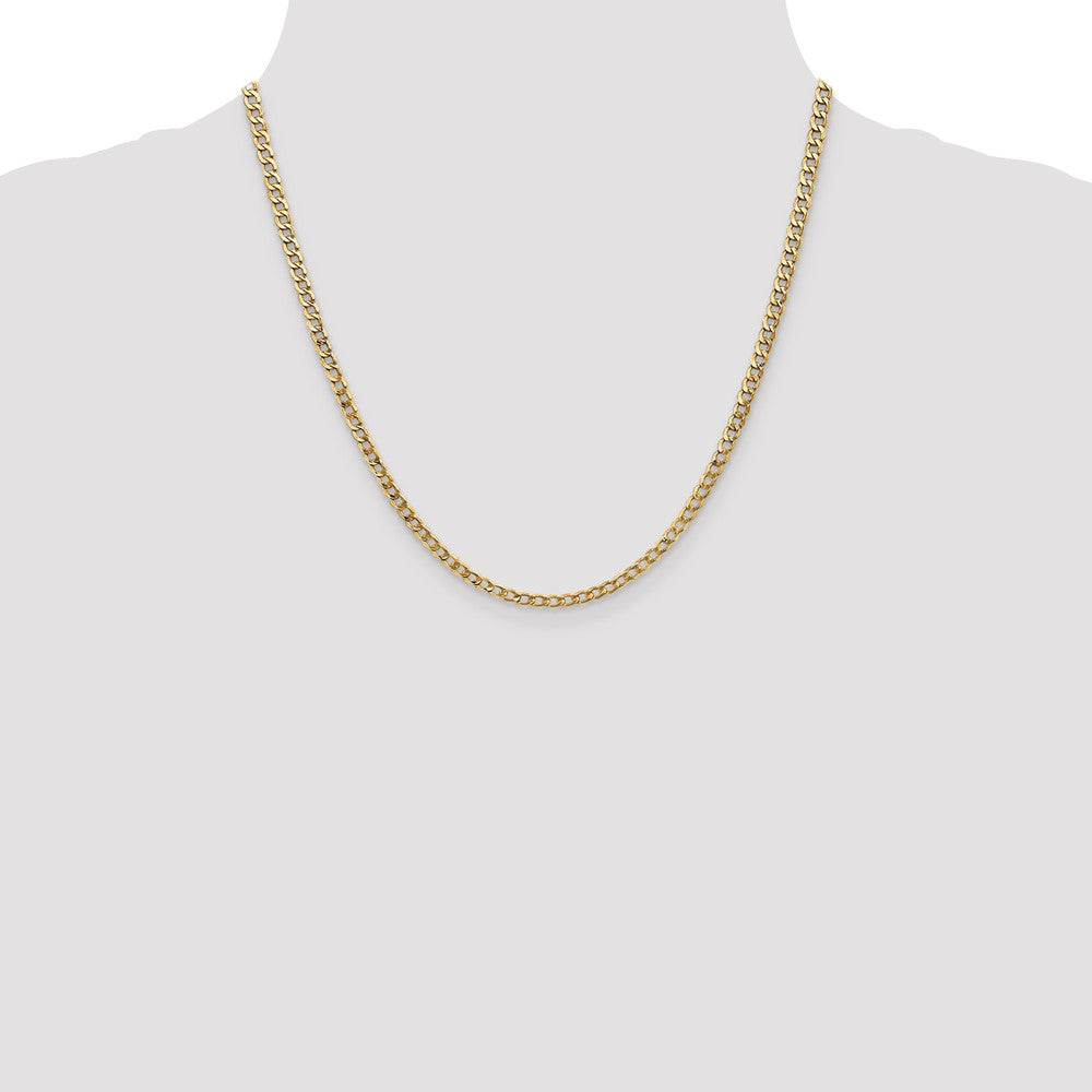 Semi-Solid Curb with Lobster Clasp Chain - WBC