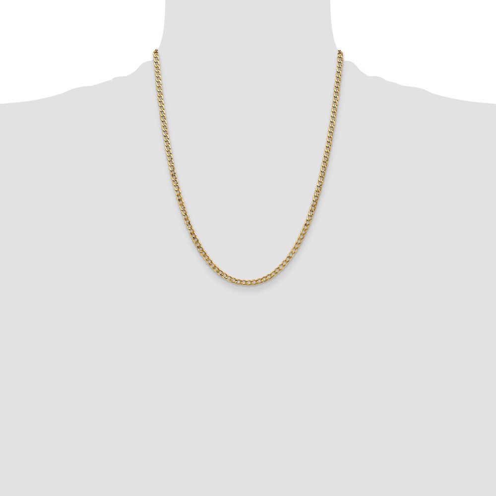 Semi-Solid Curb with Lobster Clasp Chain - WBC