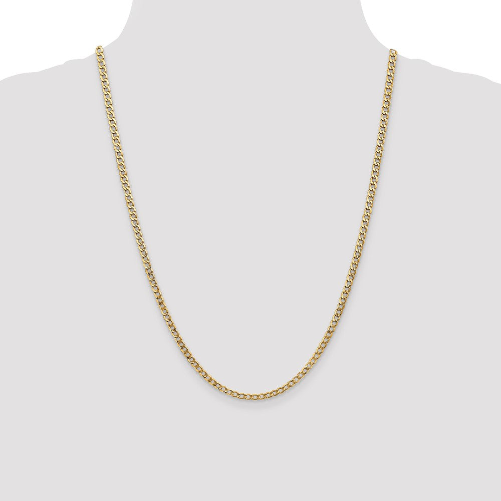 Semi-Solid Curb with Lobster Clasp Chain - WBC