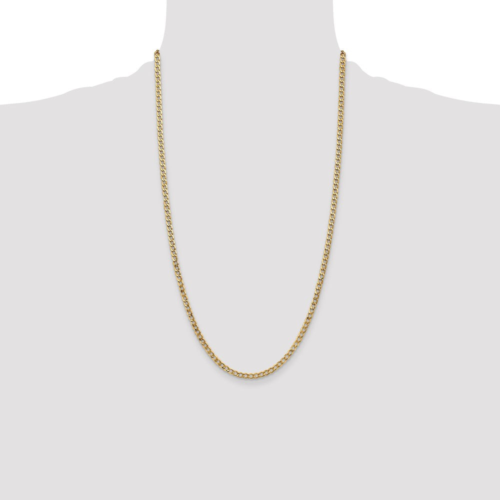 Semi-Solid Curb with Lobster Clasp Chain - WBC