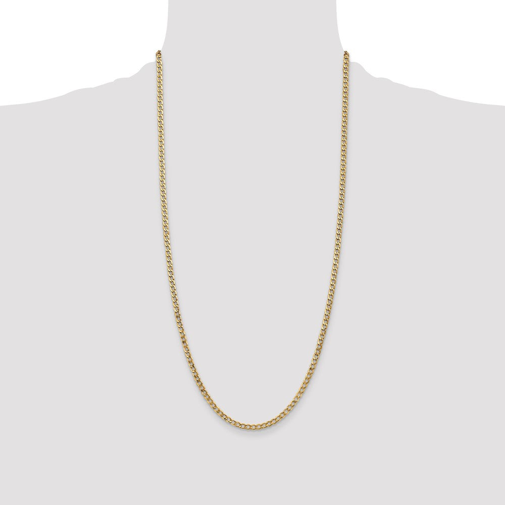 Semi-Solid Curb with Lobster Clasp Chain - WBC
