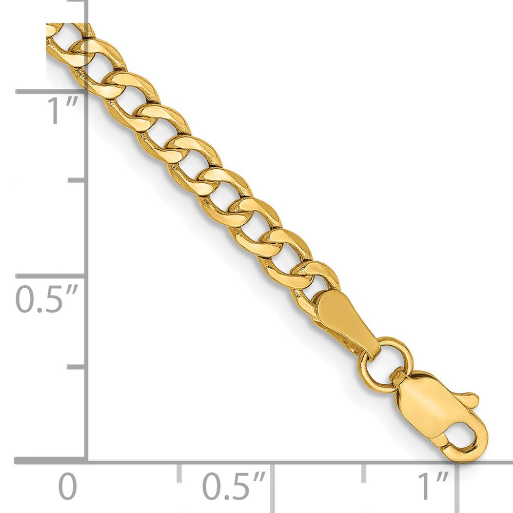 Semi-Solid Curb with Lobster Clasp Bracelet - WBC