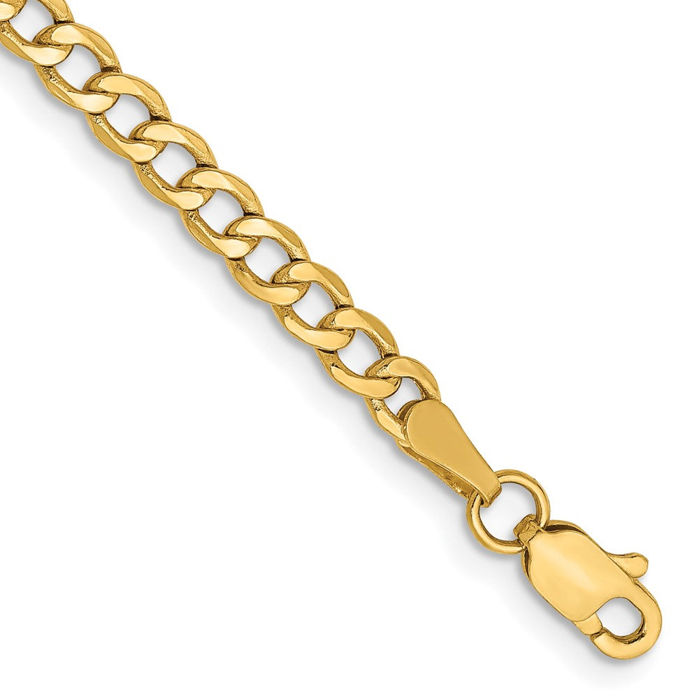 Semi-Solid Curb with Lobster Clasp Bracelet - WBC