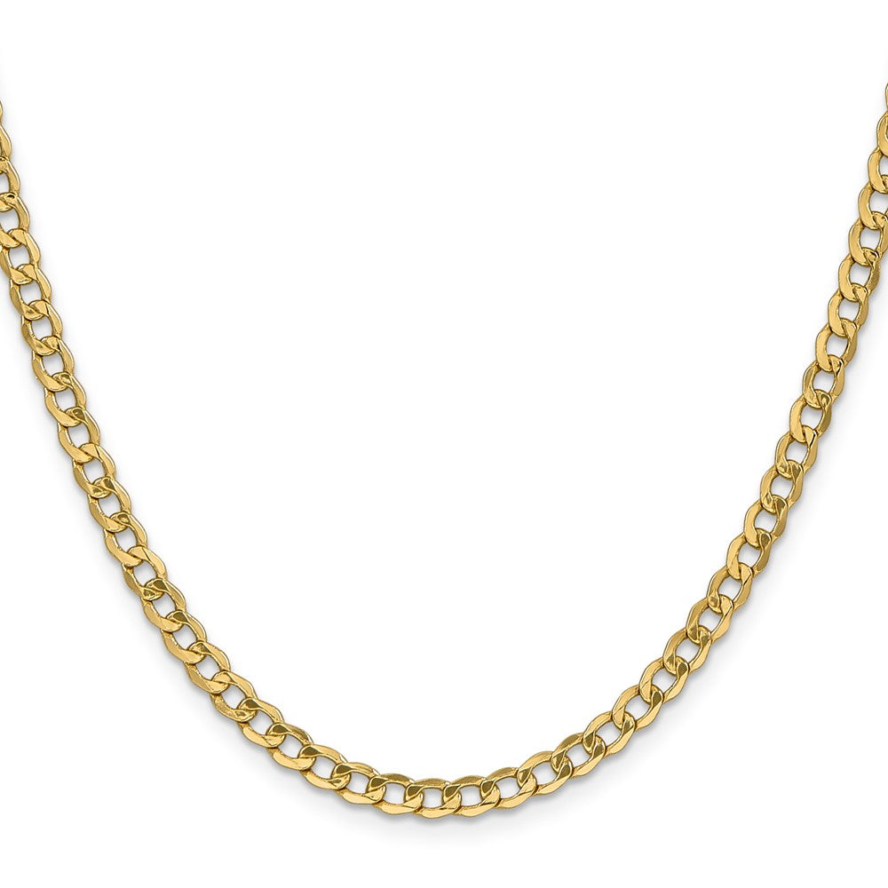 Semi-Solid Curb with Lobster Clasp Chain - WBC