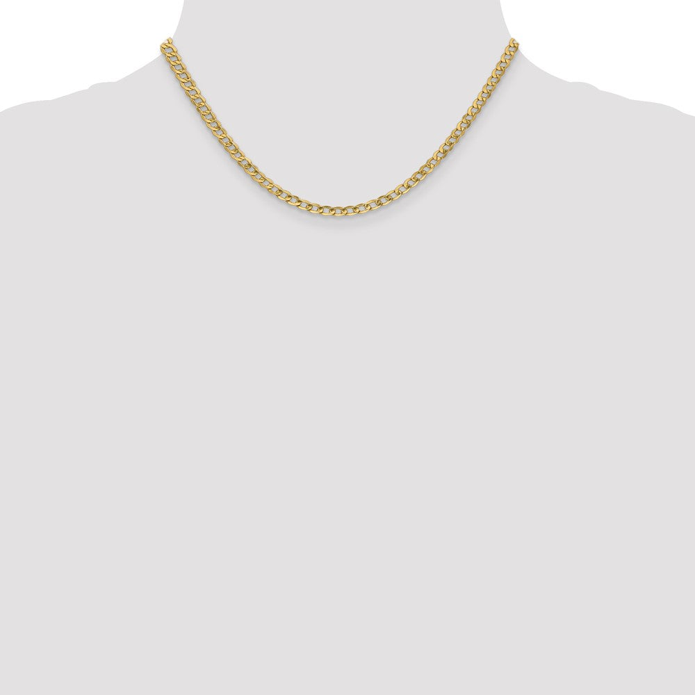 Semi-Solid Curb with Lobster Clasp Chain - WBC