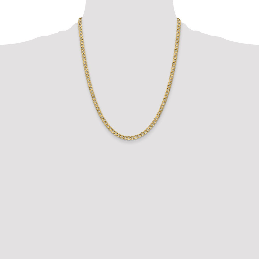 Semi-Solid Curb with Lobster Clasp Chain - WBC