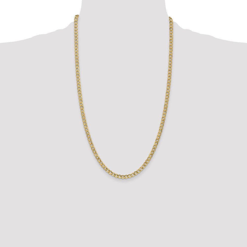 Semi-Solid Curb with Lobster Clasp Chain - WBC