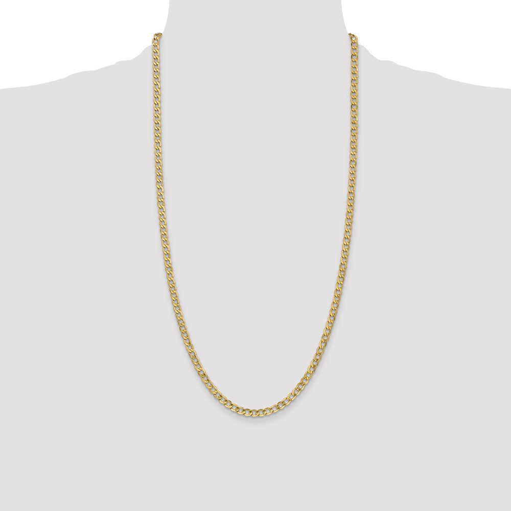 Semi-Solid Curb with Lobster Clasp Chain - WBC