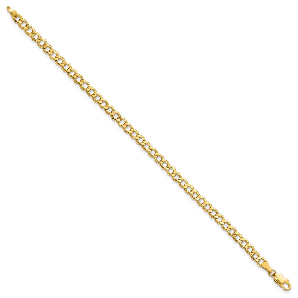 Semi-Solid Curb with Lobster Clasp Bracelet - WBC