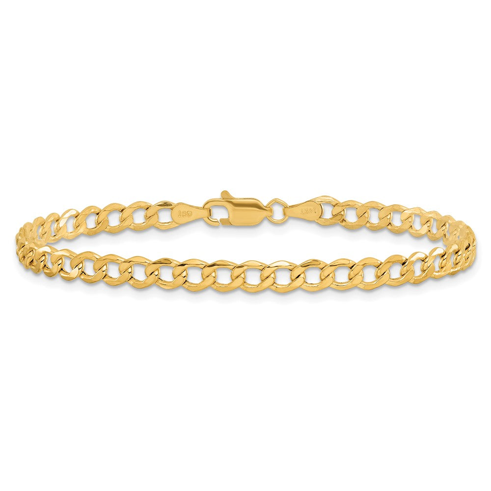 Semi-Solid Curb with Lobster Clasp Bracelet - WBC