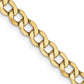 Semi-Solid Curb with Lobster Clasp Chain - WBC