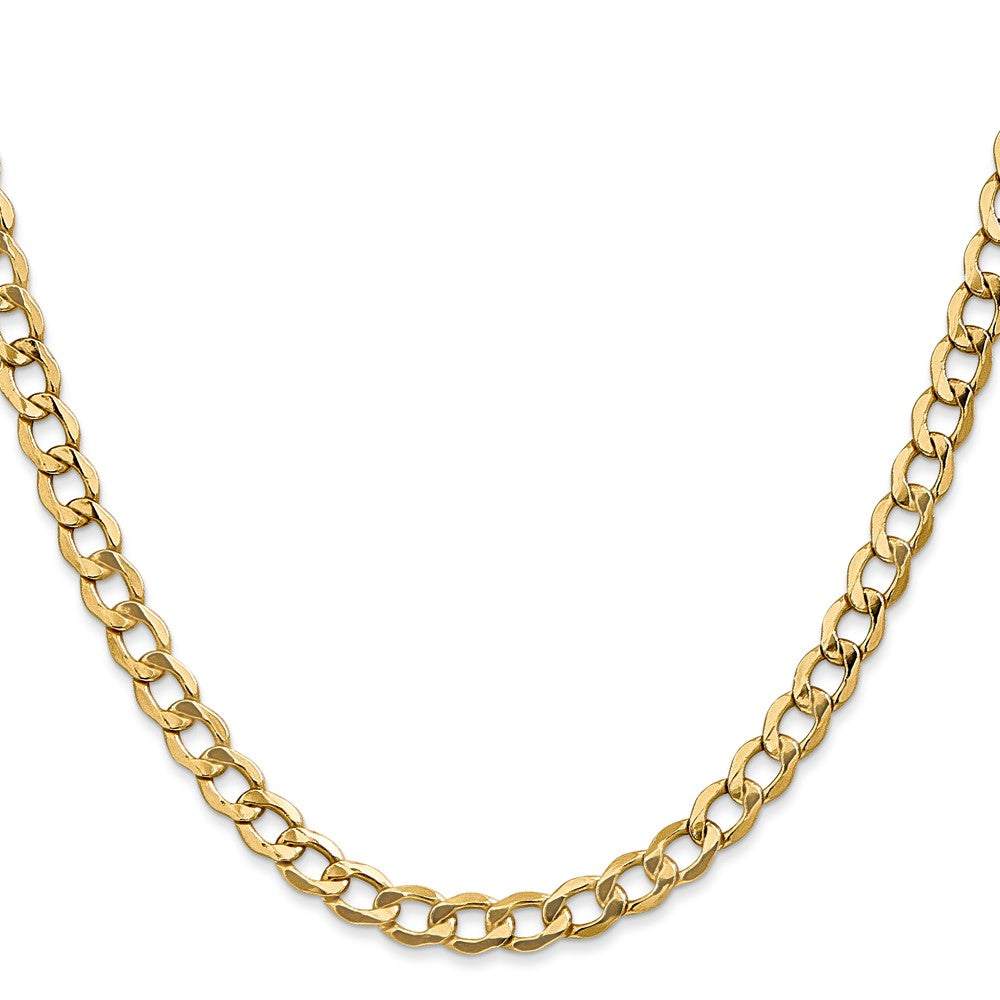 Semi-Solid Curb with Lobster Clasp Chain - WBC