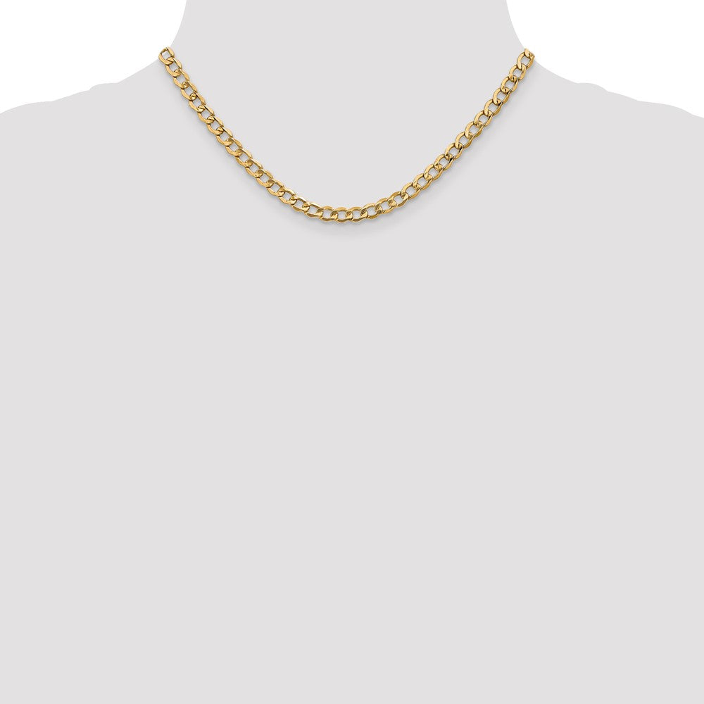 Semi-Solid Curb with Lobster Clasp Chain - WBC