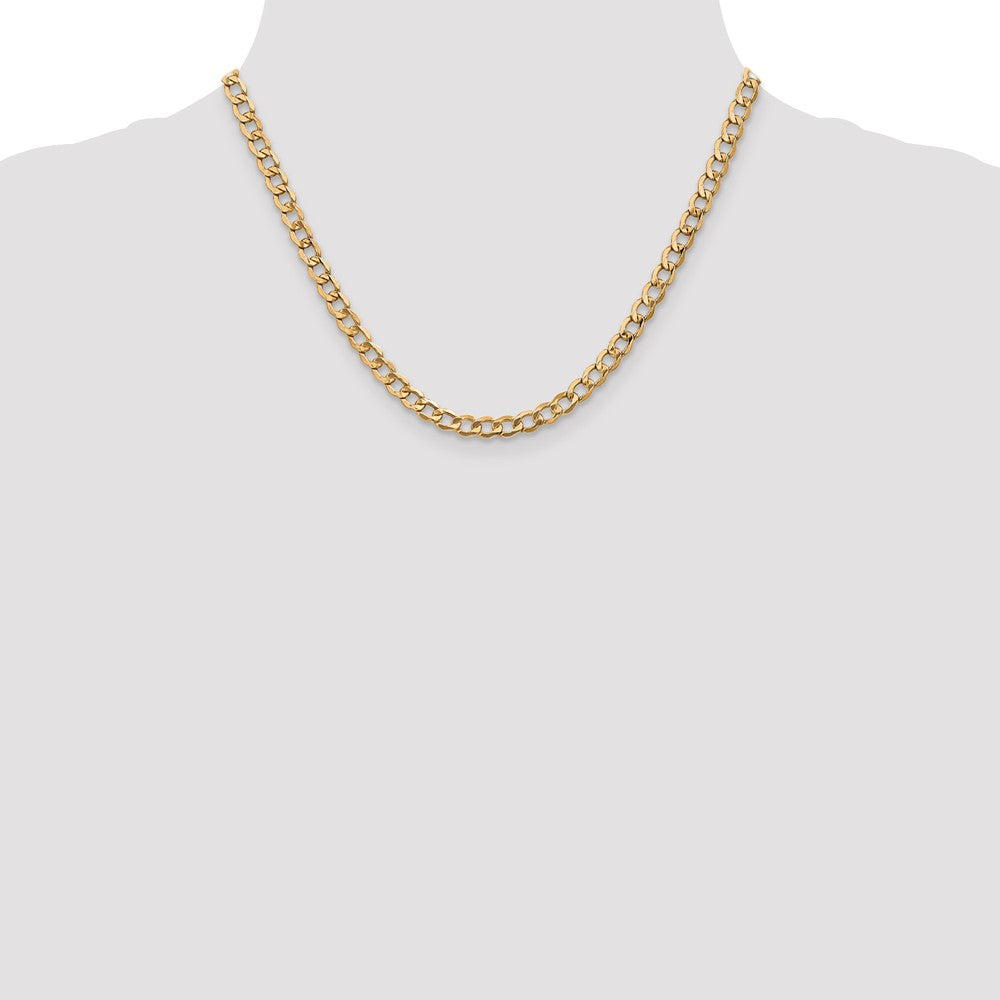 Semi-Solid Curb with Lobster Clasp Chain - WBC