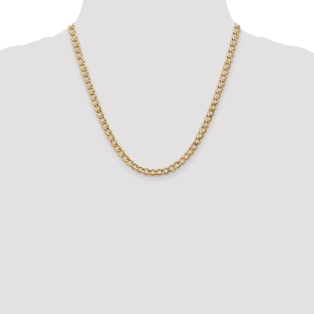 Semi-Solid Curb with Lobster Clasp Chain - WBC
