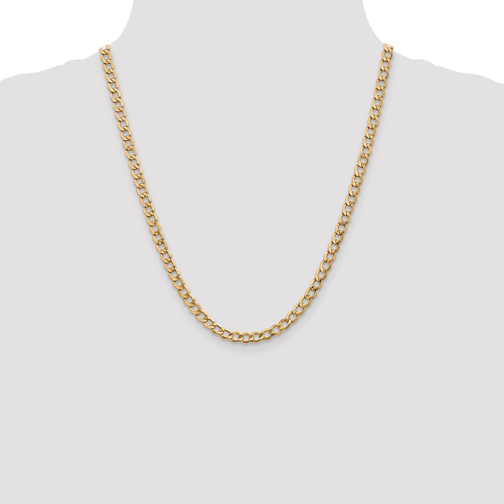 Semi-Solid Curb with Lobster Clasp Chain - WBC