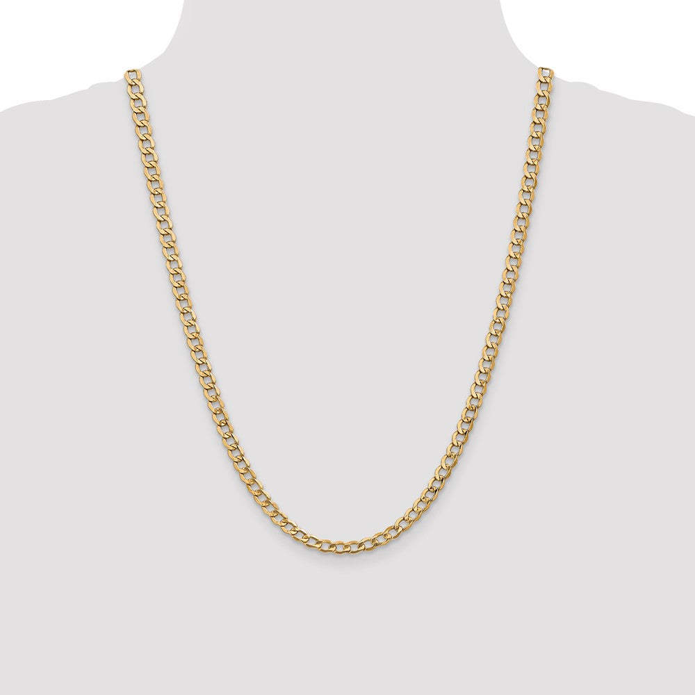 Semi-Solid Curb with Lobster Clasp Chain - WBC