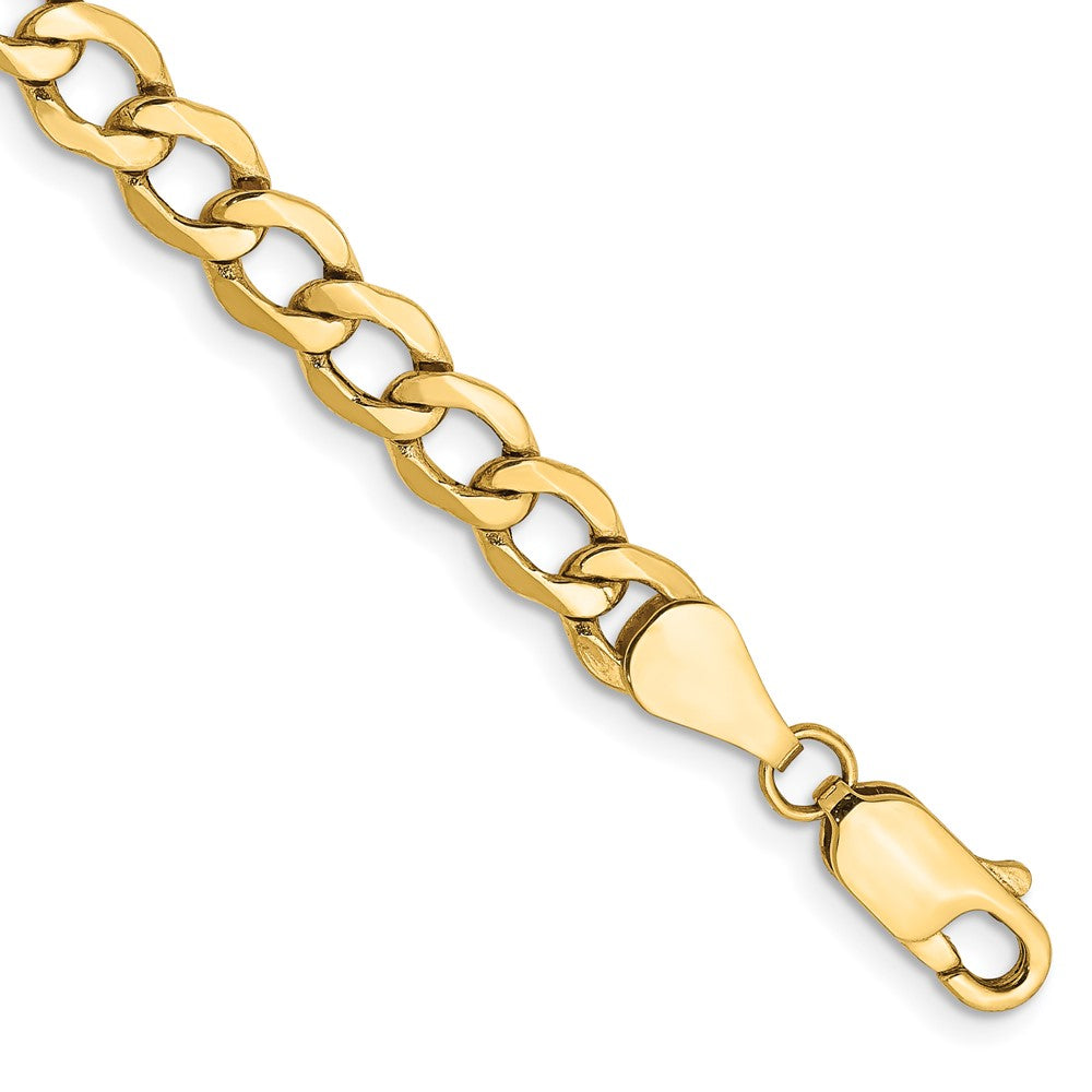 Semi-Solid Curb with Lobster Clasp Bracelet - WBC