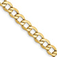 Semi-Solid Curb with Lobster Clasp Chain - WBC