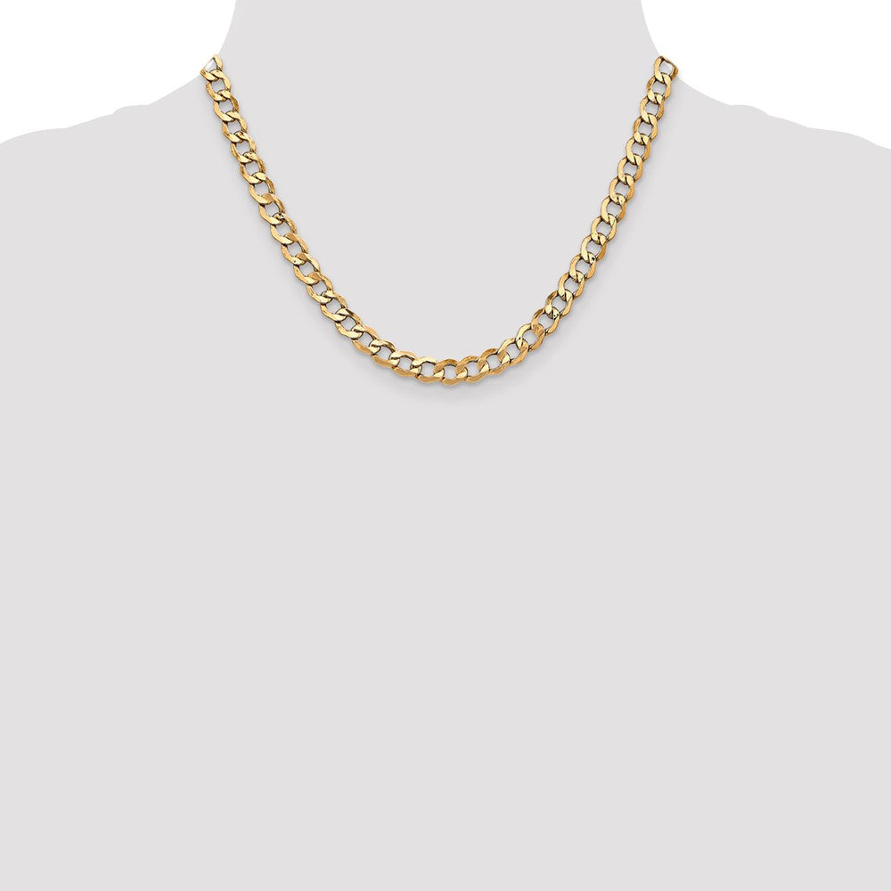 Semi-Solid Curb with Lobster Clasp Chain - WBC