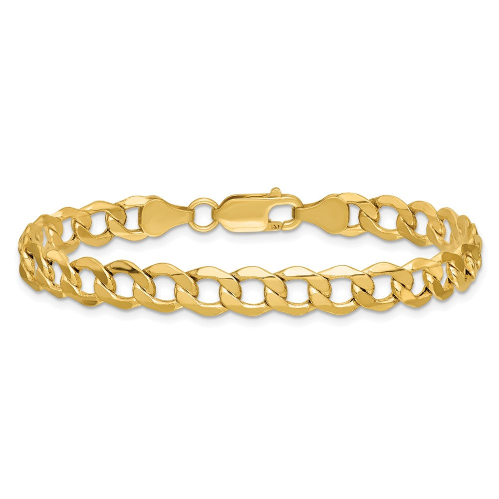 Semi-Solid Curb with Lobster Clasp Bracelet - WBC