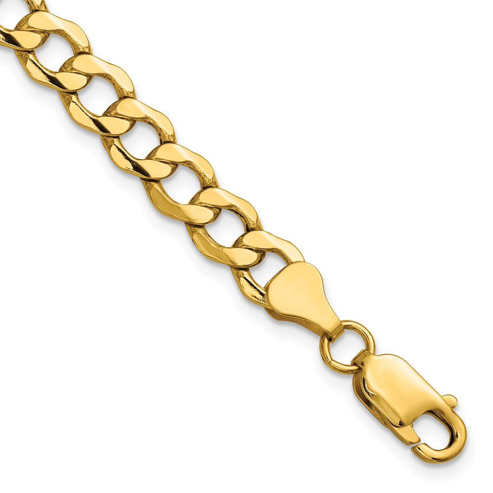 Semi-Solid Curb with Lobster Clasp Bracelet - WBC