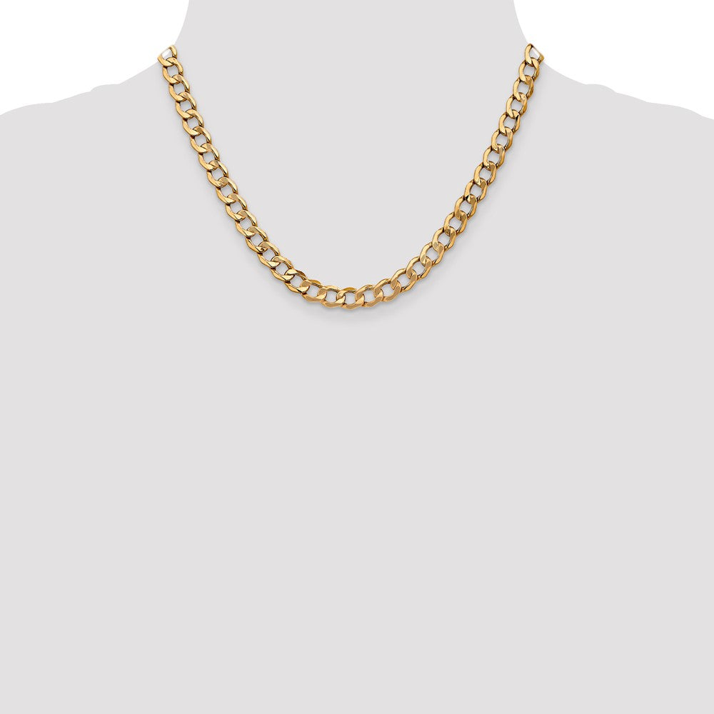 Semi-Solid Curb with Lobster Clasp Chain - WBC